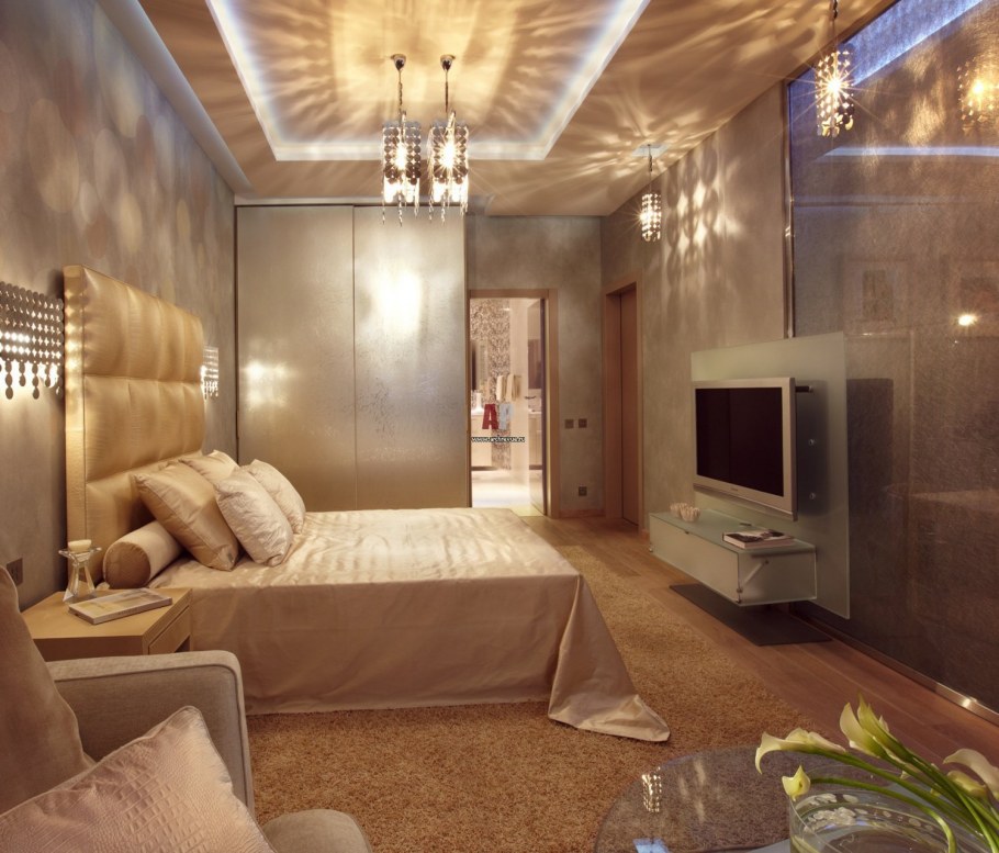 Спальня гостиная в бежевом цвете