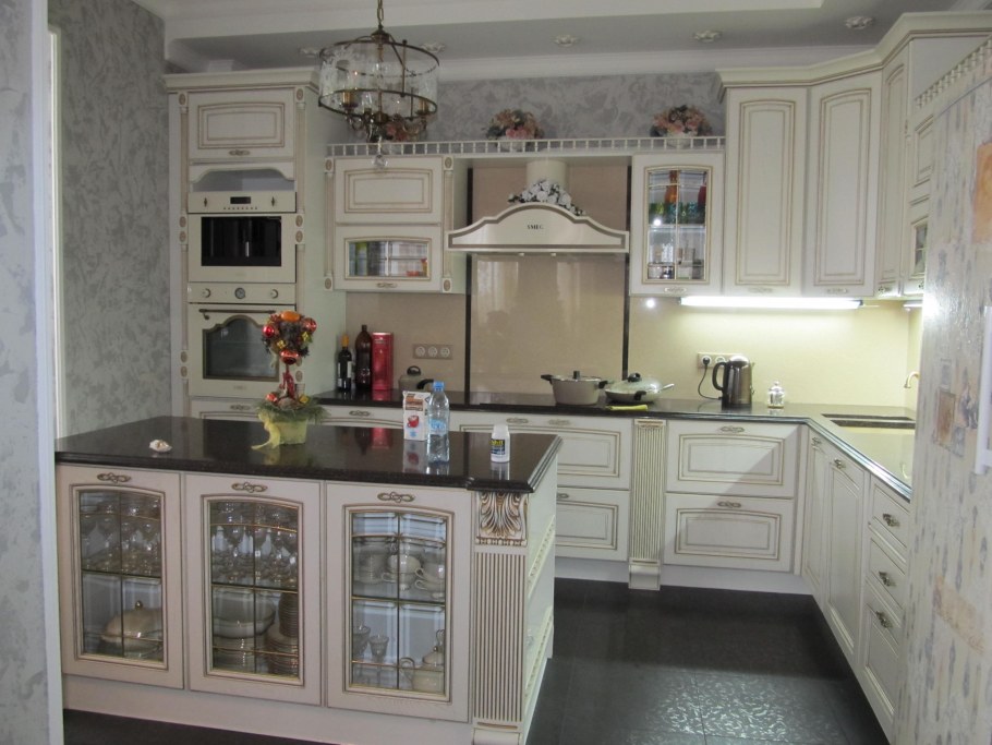 Кухня Кантри Прованс Неоклассика голубая