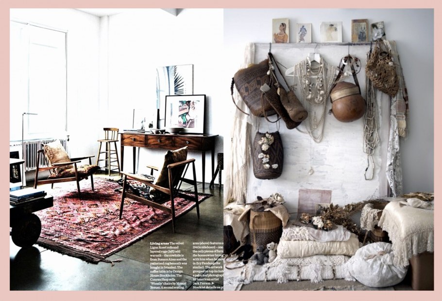 Стеллаж в стиле бохо