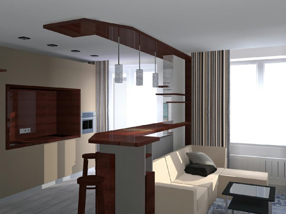 Кухни с барной стойкой