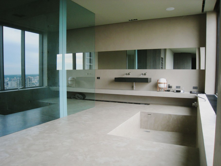 Микроцемент декоративная штукатурка в интерьере