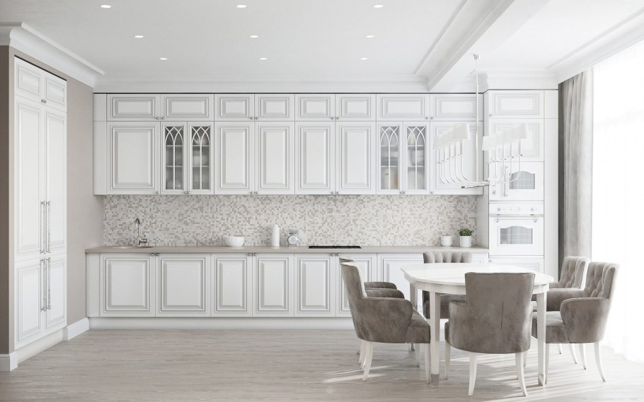 Кухня Прованс с барной стойкой