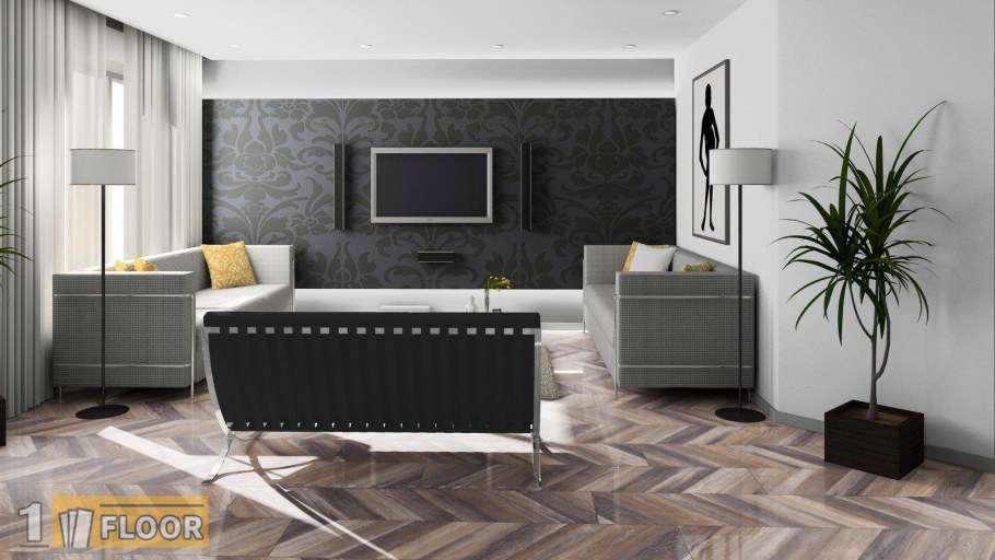 Занавески в спальню в стиле хайтек