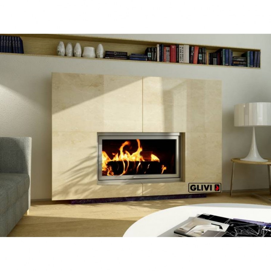 Кухня гостиная Неоклассика с камином