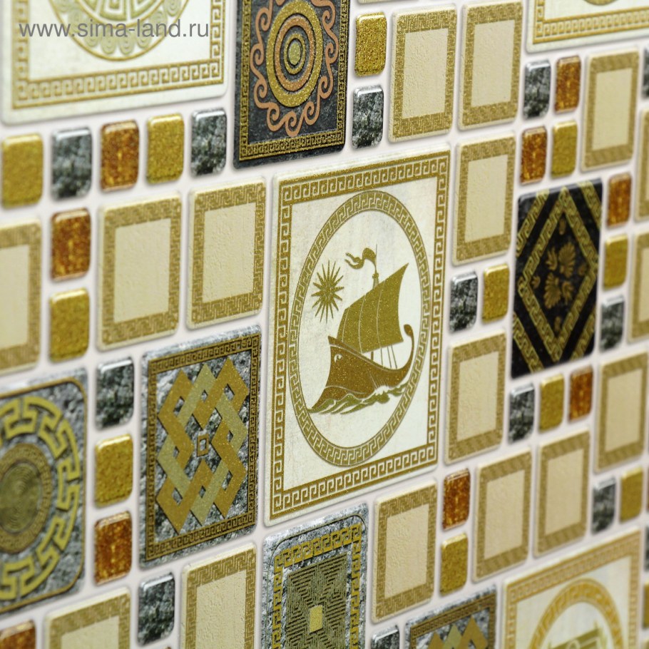 Панель ПВХ мозаика Модерн амарантовый