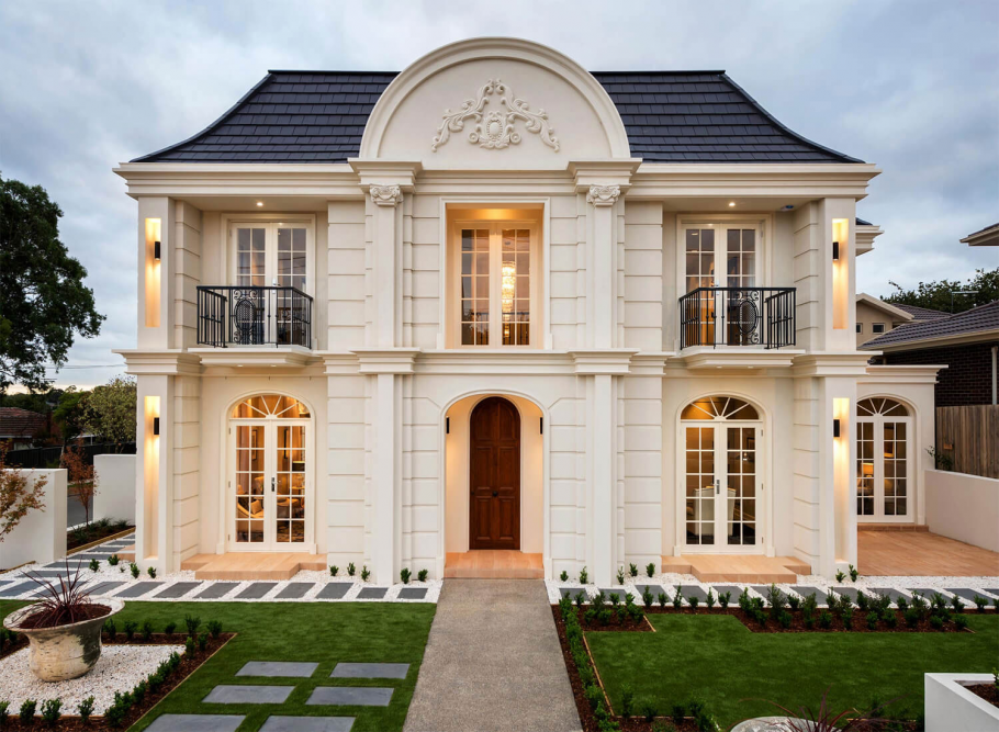 Дома с колоннами в классическом стиле