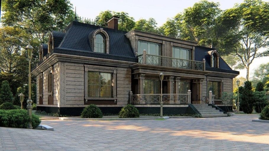 Дачный дом в классическом стиле