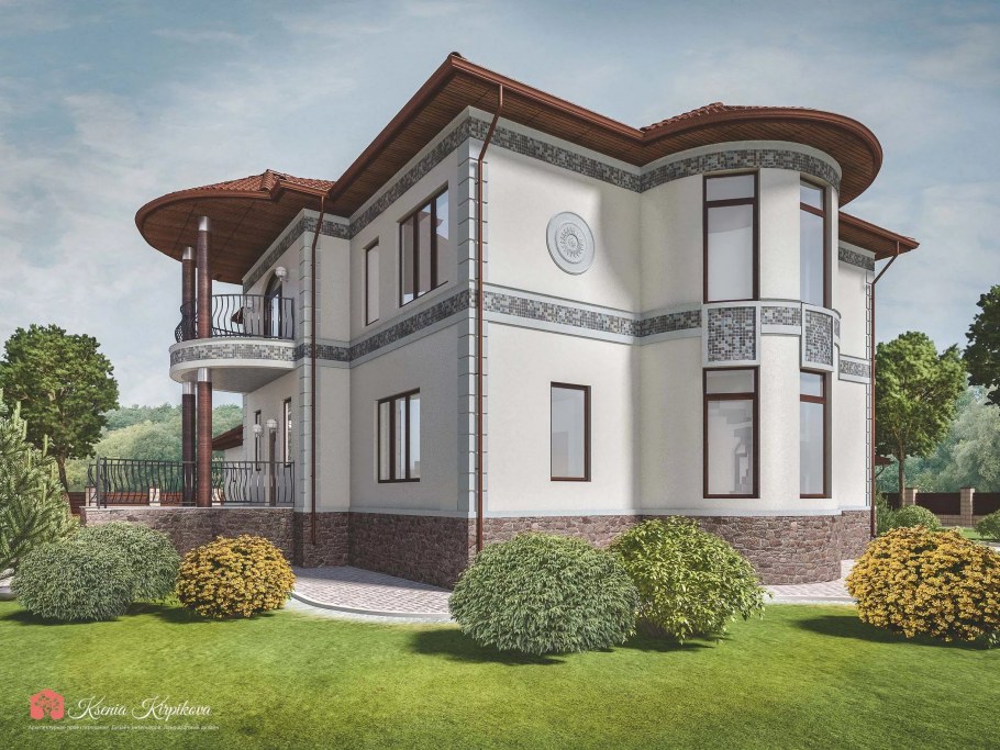 Красивые фасады двухэтажных домов