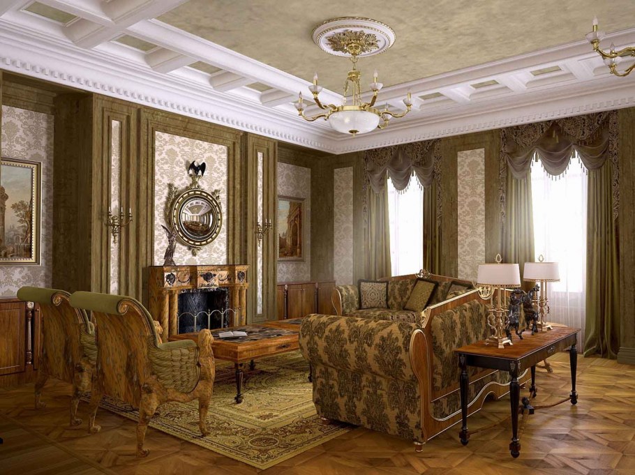 Гостиная сталинский Ампир