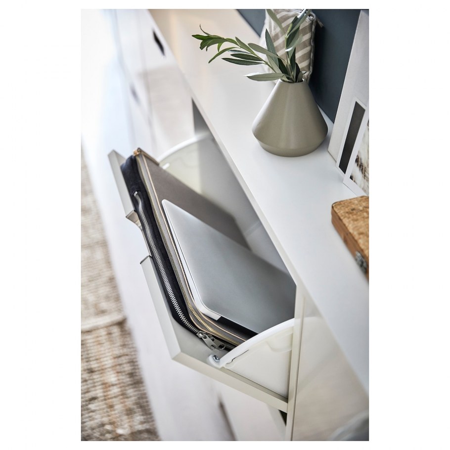 Thrones ТРОНЭС галошница/шкаф, белый 52 x18 x 39 см