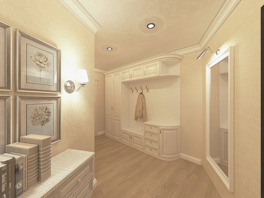 Прихожая со встроенным шкафом