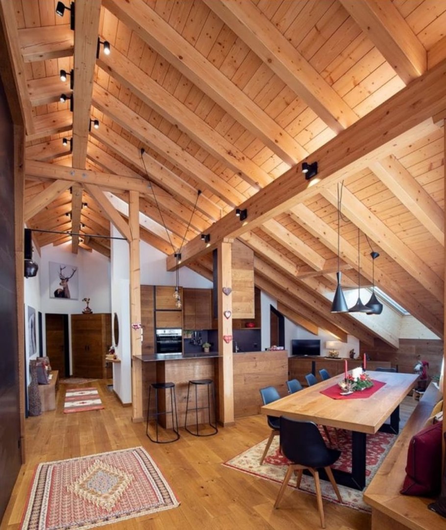 Мансарда в бане интерьер