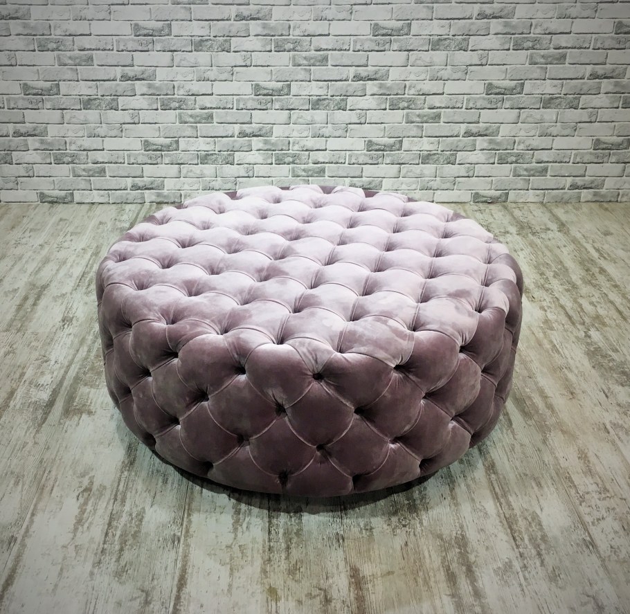 Круглый пуф капитоне