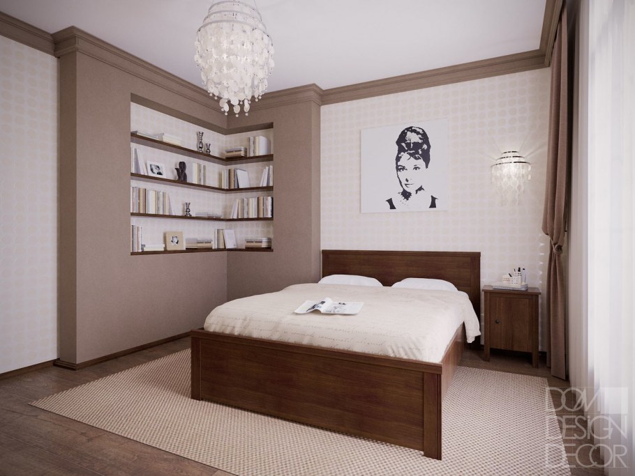 Спальня в кофейных тонах