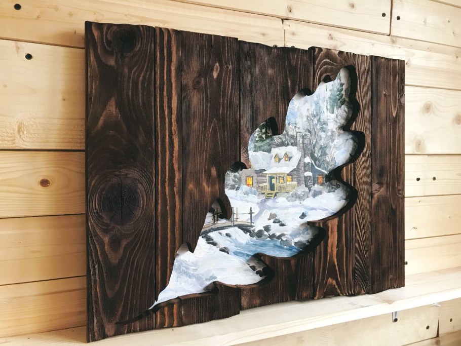 Панно на досках