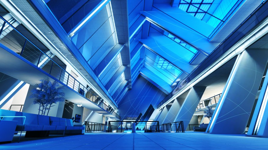 Синий в архитектуре