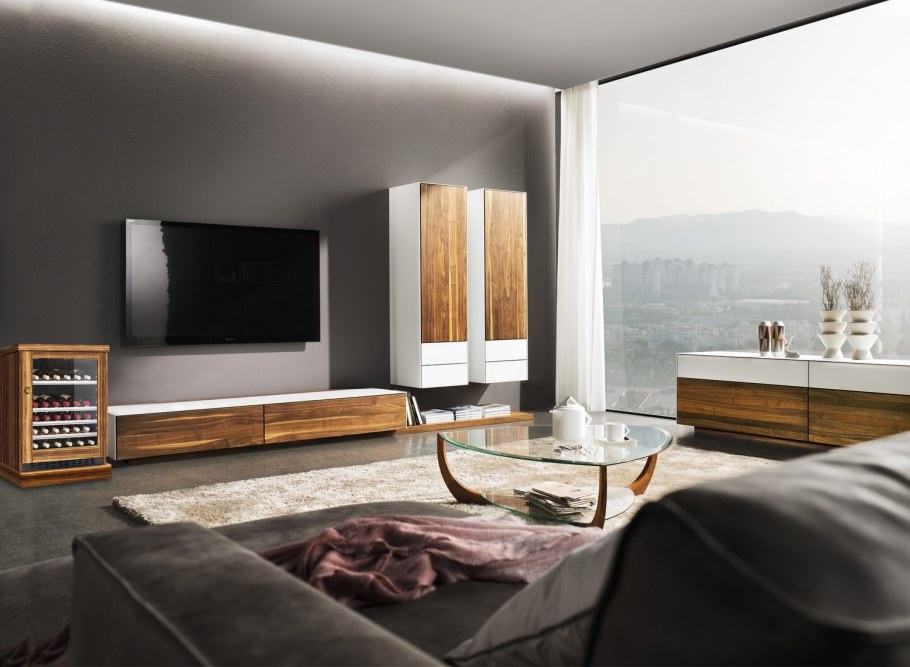 Выделение зоны телевизора в гостиной