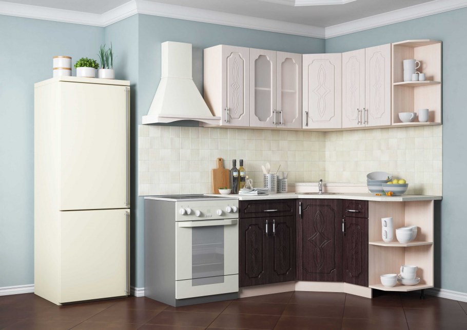 Кухонный гарнитур выбеленный дуб