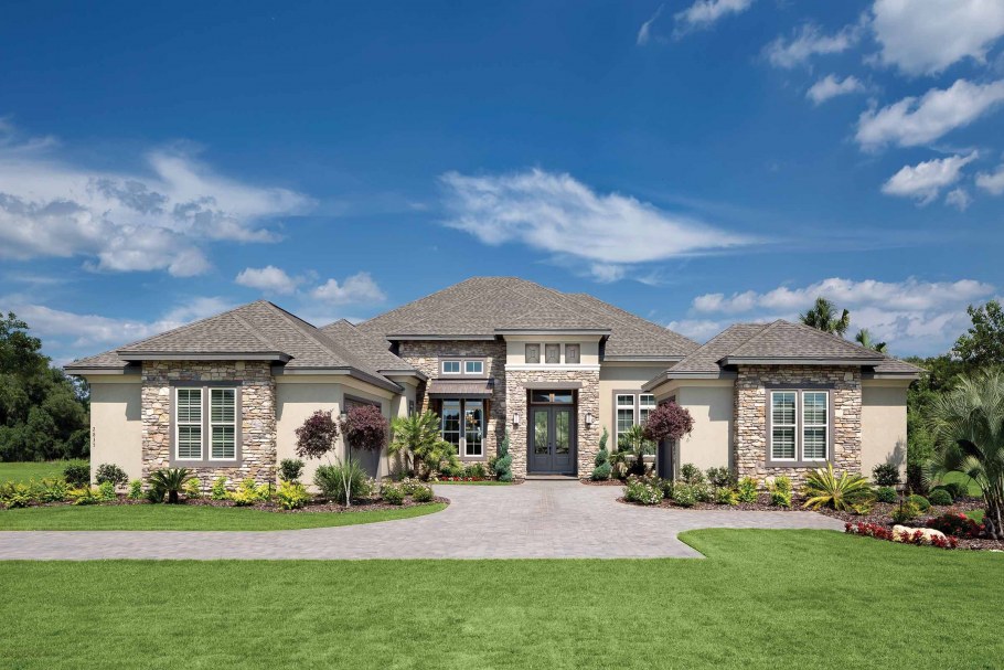 Одноэтажный дом в итальянском стиле