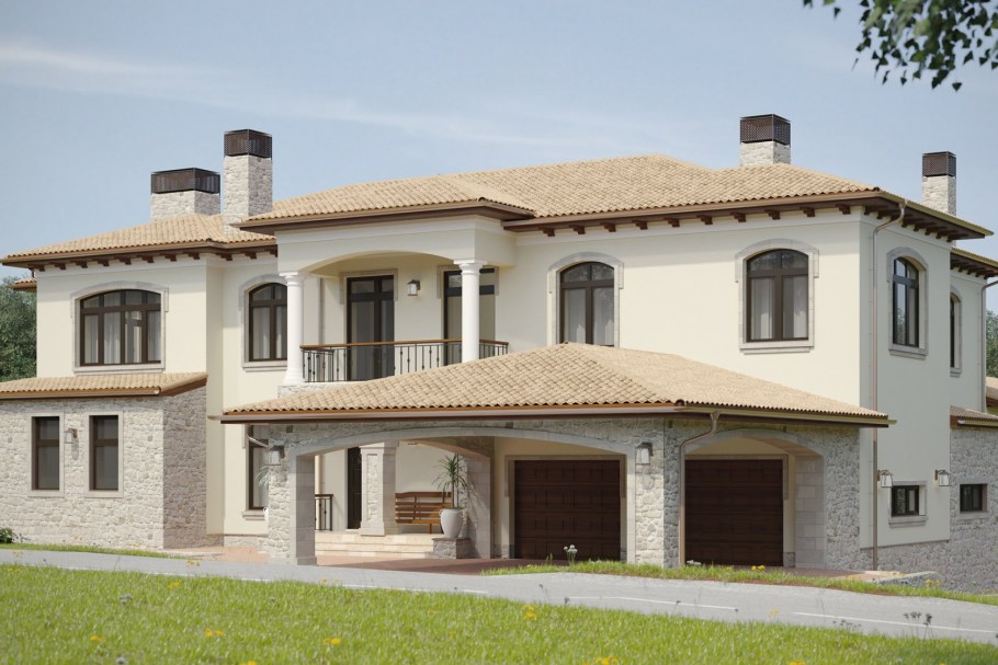 Фасады домов в средиземноморском стиле