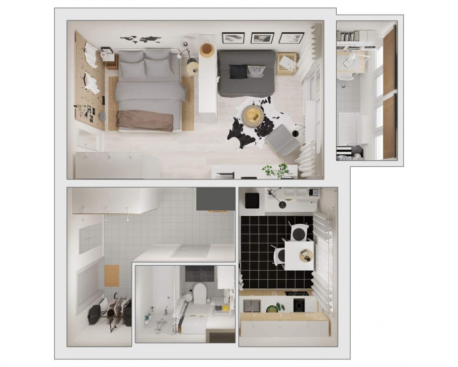 Ikea Квартиротека однокомнатная