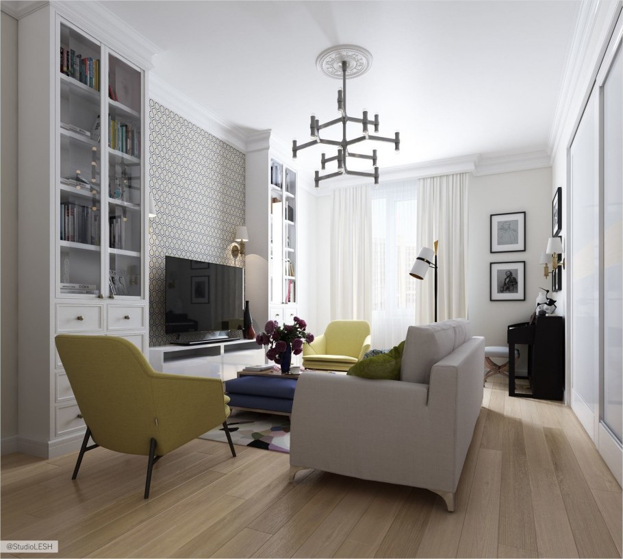 Квартира студия в стиле Эклектика