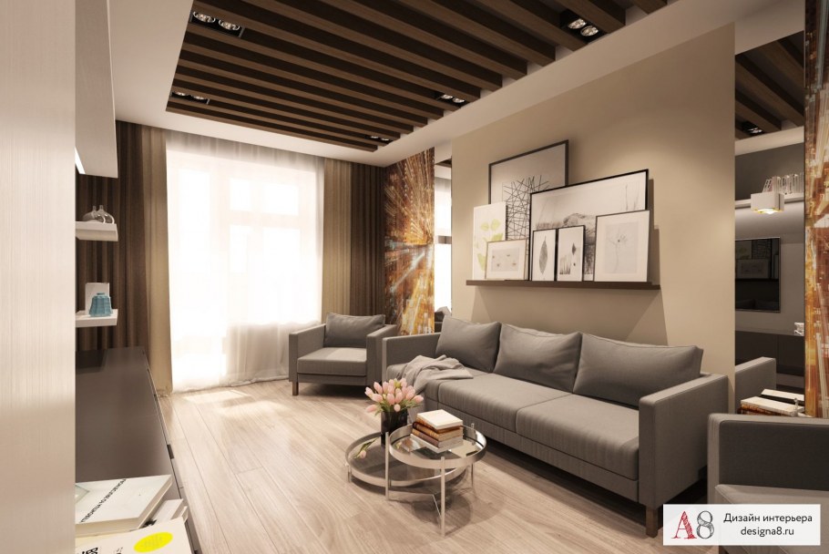Интерьер трехкомнатной квартиры 8 квадратных метров