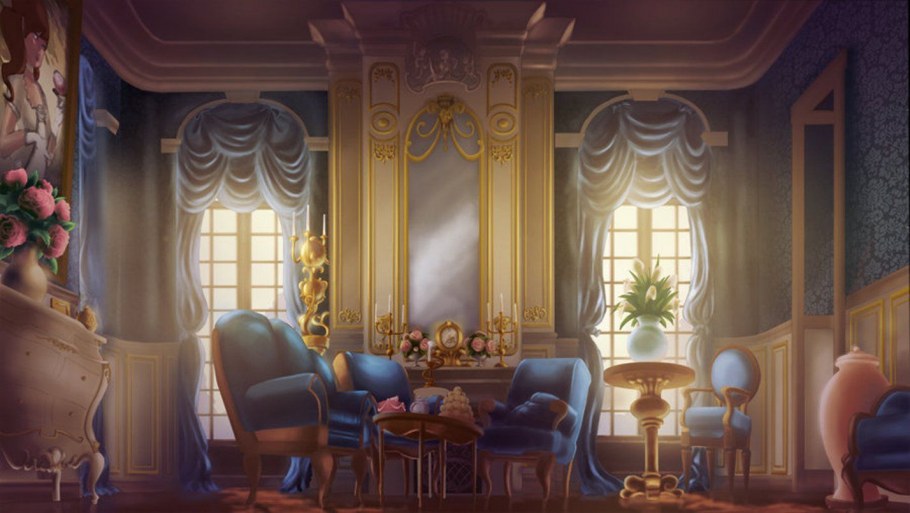Гостиная в замке аниме