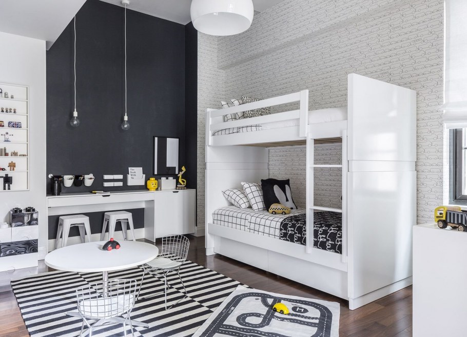 Стильная белая комната в скандинавском стиле