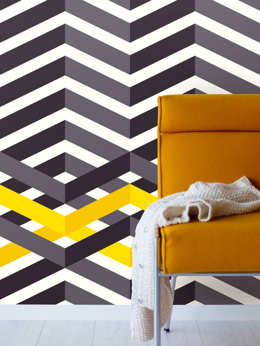 Полосатые стены в интерьере