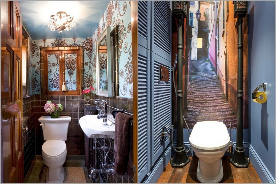 Отделка туалета плиткой