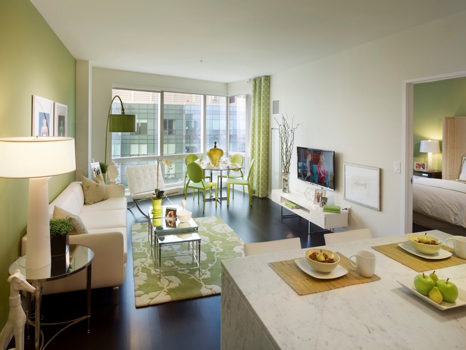 Гостиная в оливковом цвете