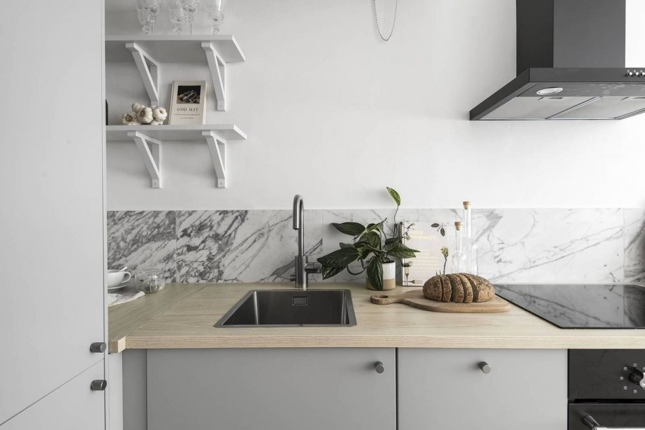 TOLKEN ТОЛКЕН столешница, под мрамор102x49 см