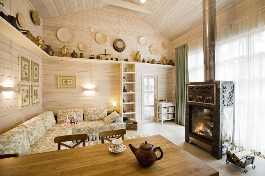 Отделка планкен лиственница интерьер