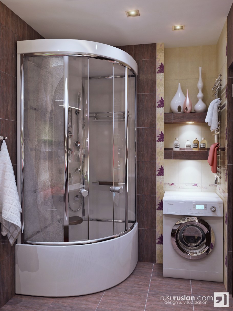 Ванная комната с душевой кабиной