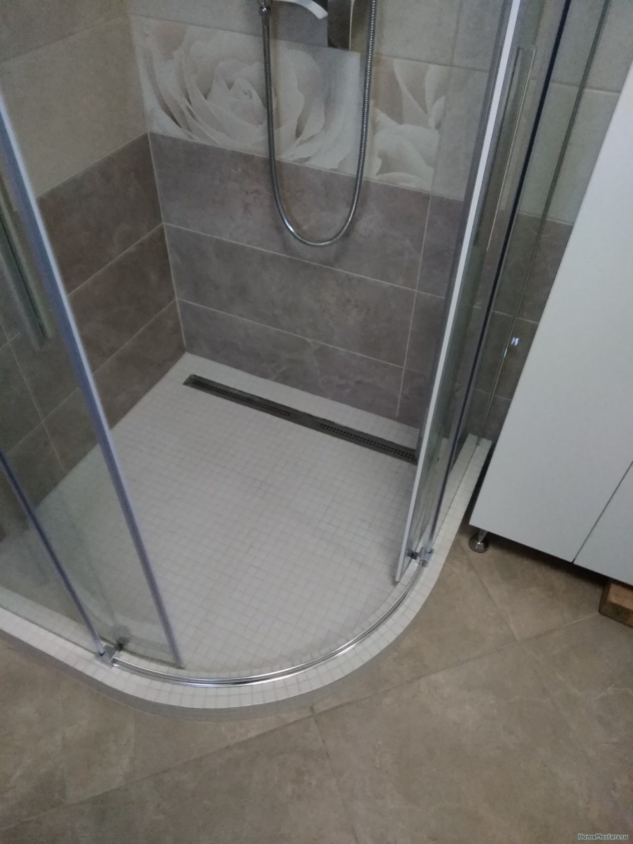 Душевой поддон в строительном исполнении