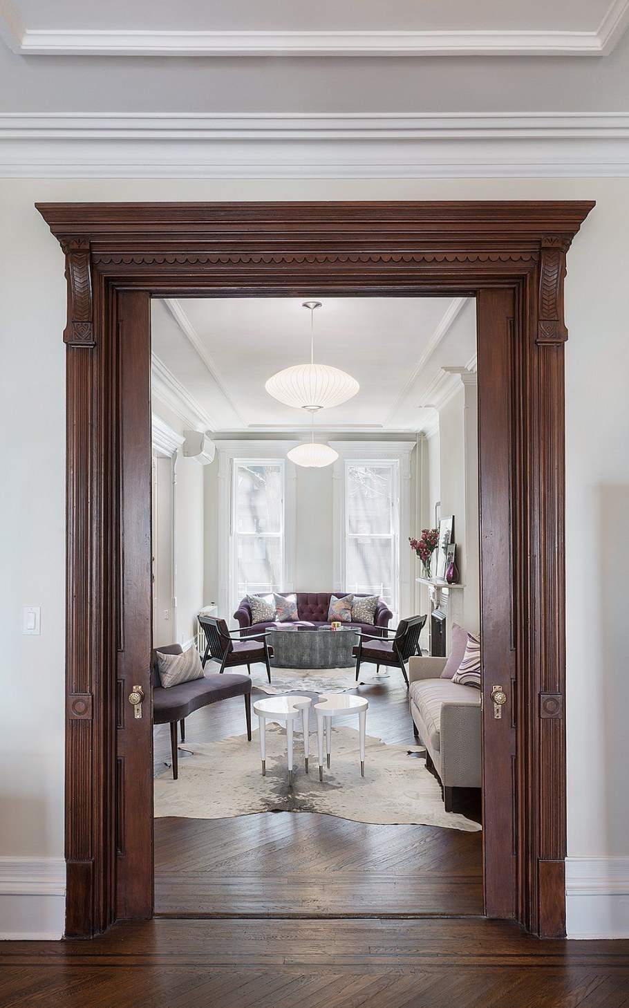 Раздвижные двери между кухней и гостиной