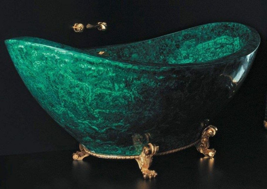 Малахитовая ванная 3д