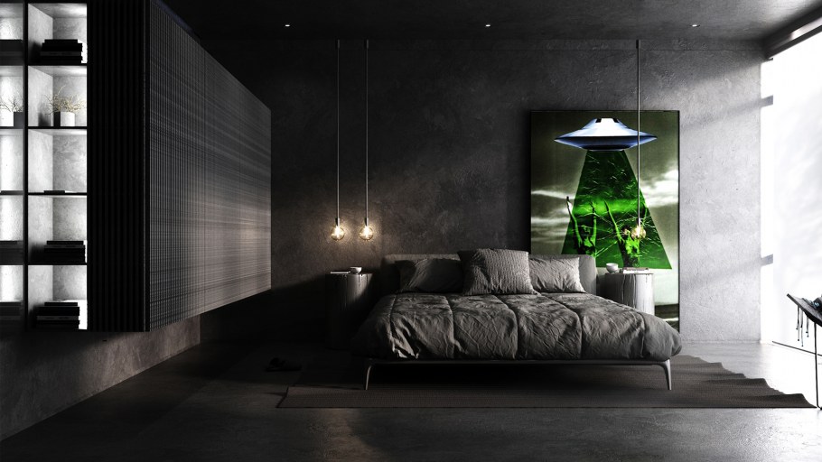 Интерьер в темных тонах