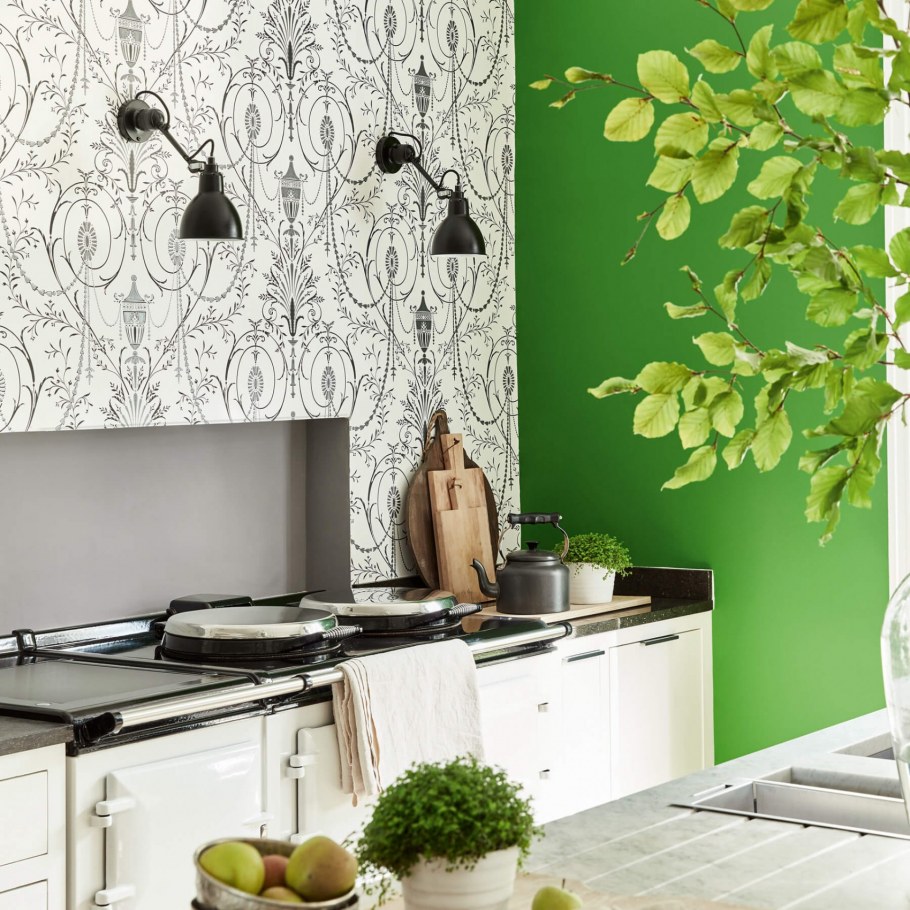 Фотообои для красной кухни