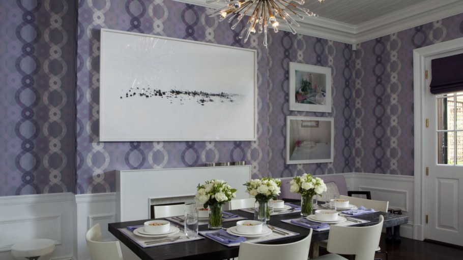 Скомбинировать обои на кухне