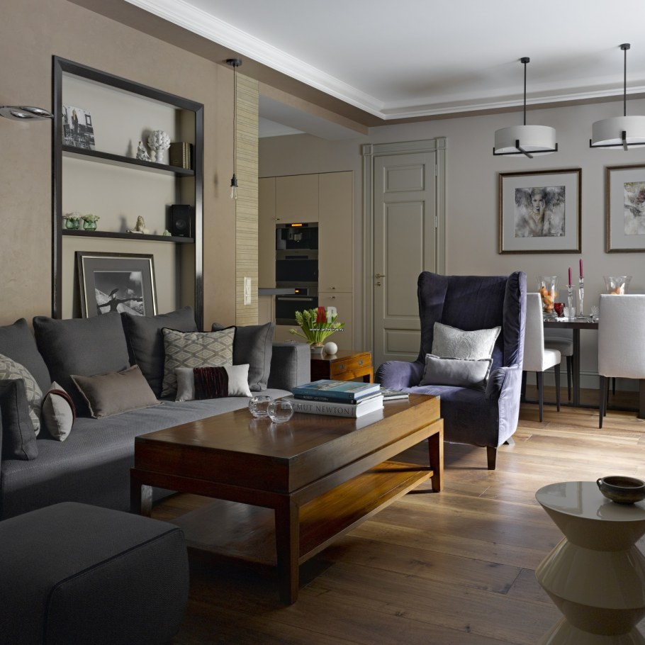 Современный серый интерьер