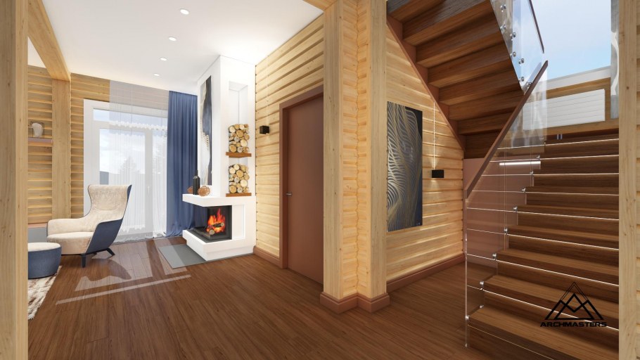 Отделка деревом в доме