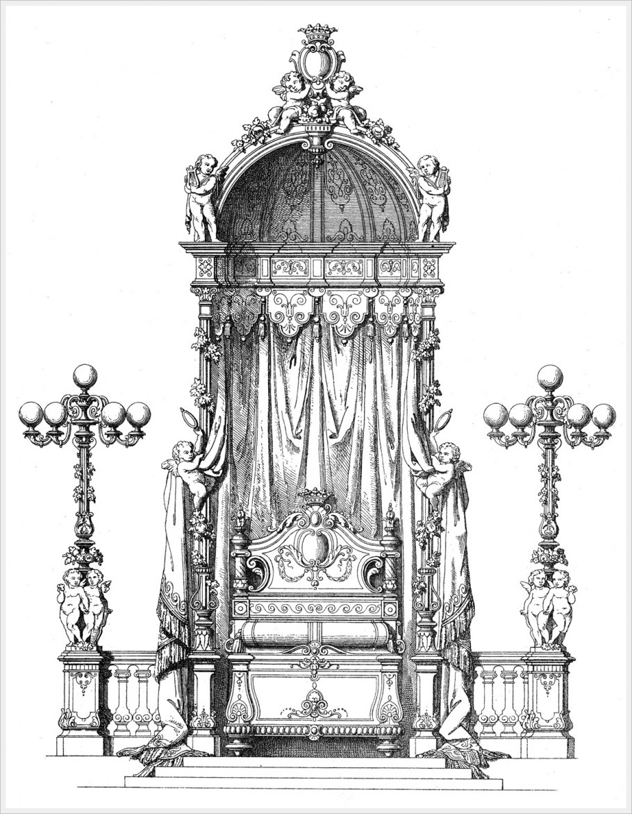 Орнамент в стиле рококо Рокайль