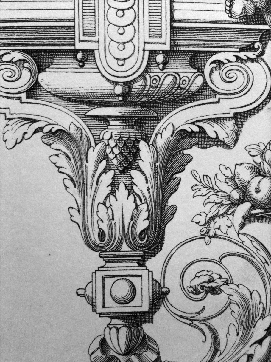 Мебель в стиле Барокко карандашом