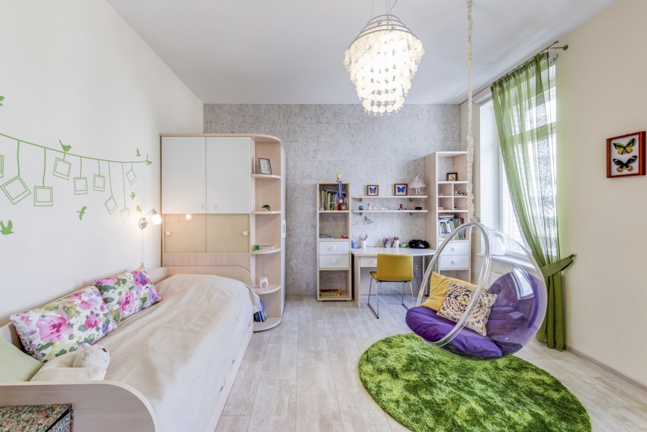 Фиолетовая комната для подростка