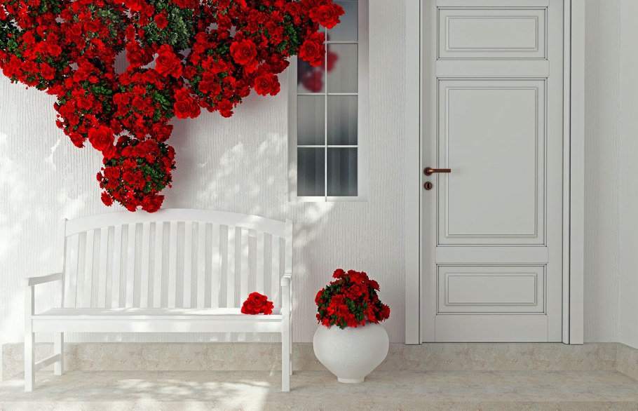 Стена с цветами