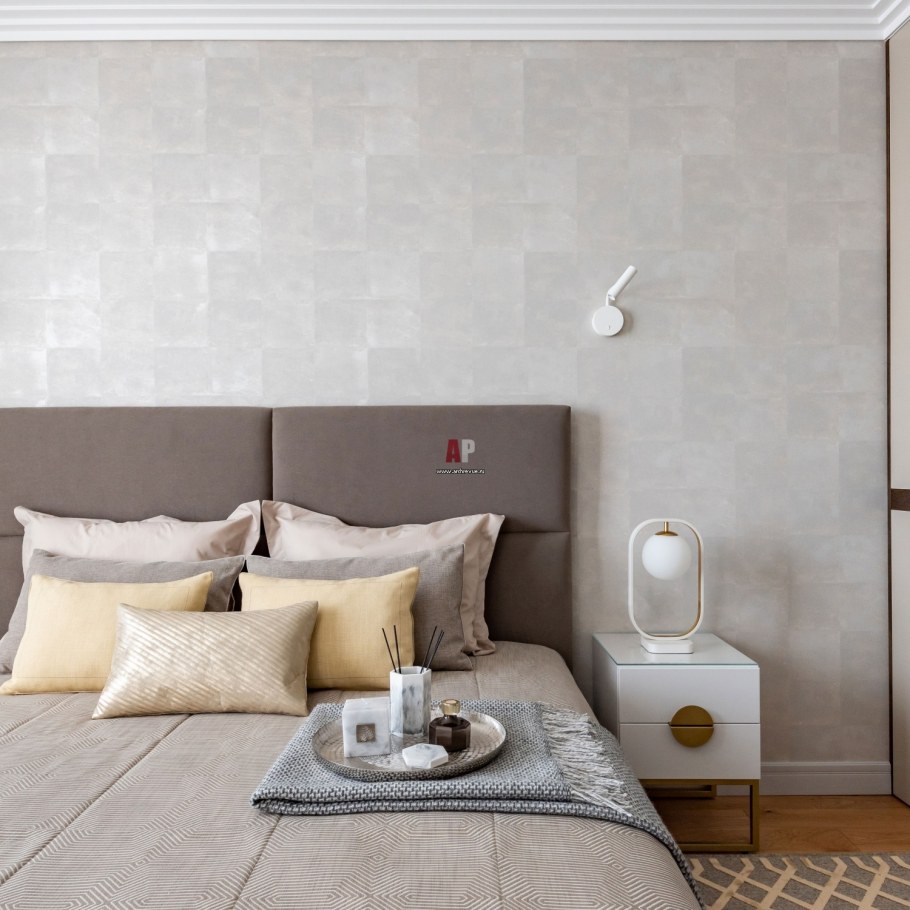 Обои серый жемчуг в интерьере