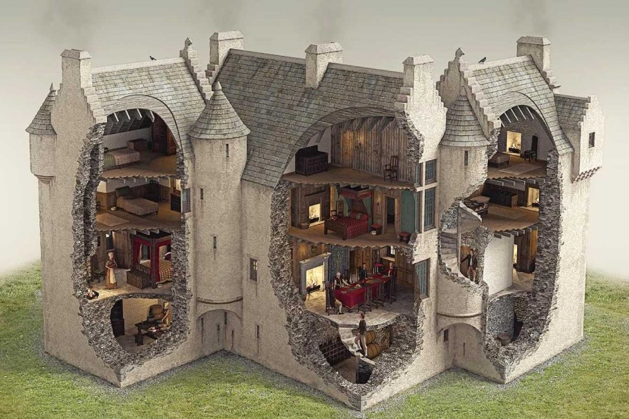 Средневековый донжон макет