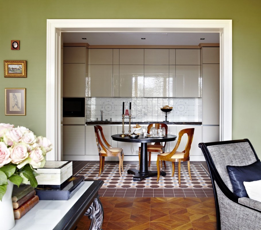 Проем между кухней и гостиной